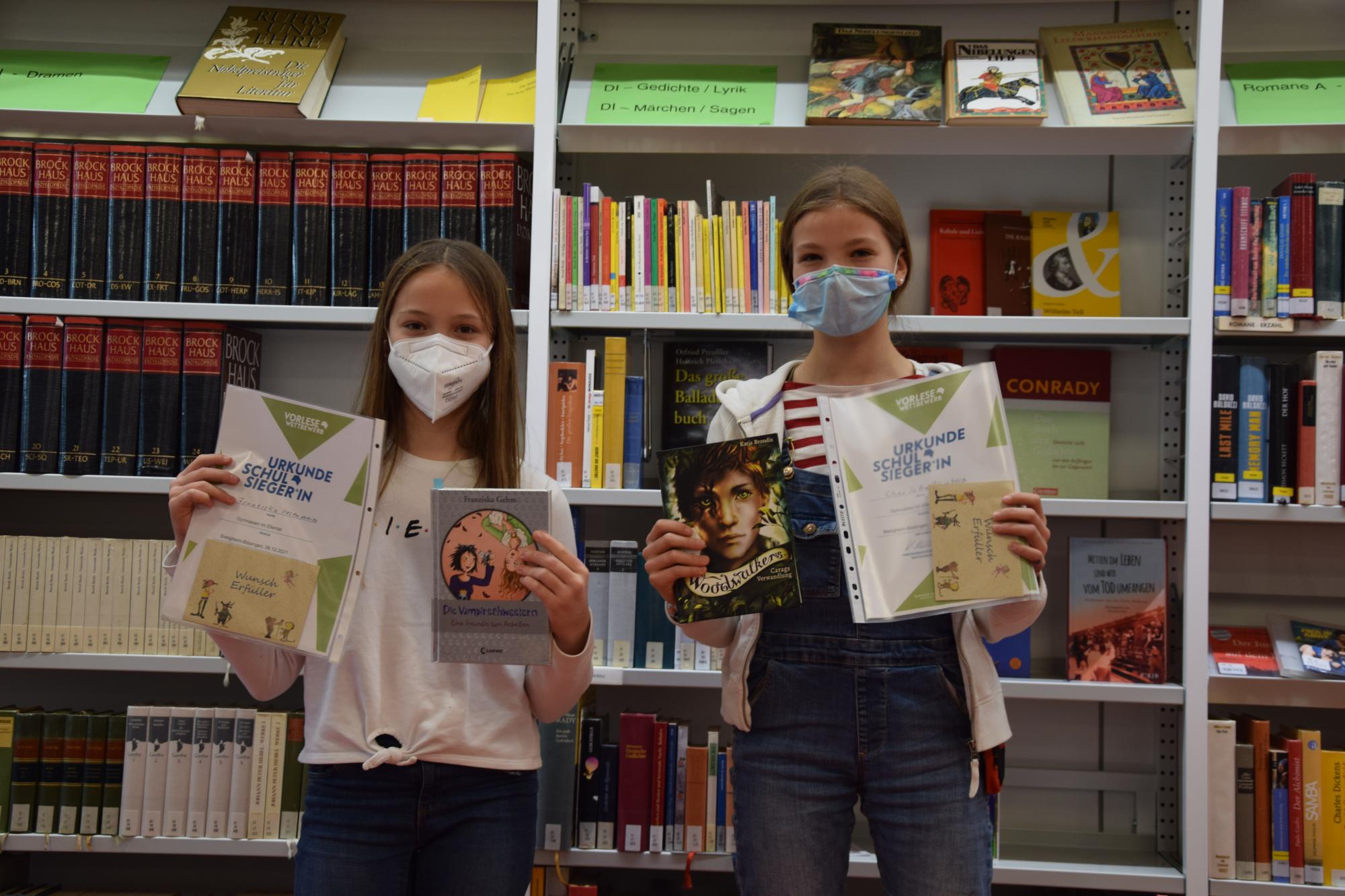 Vorlesewettbewerb Siegerinnen 2021