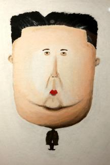 Kim Jong Un - Acryl auf Karton von Paul Bezner, Klasse 10b