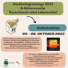 In der Mittagspause Verpackungsmüll reudzieren