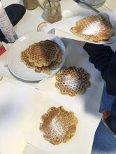 Die ersten Waffeln sind fertig!