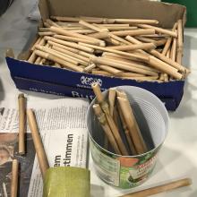 Vorbereitungen für die Insektenhotels