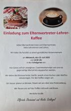 Einladung zum Elternvertreter-Lehrer-Kaffee